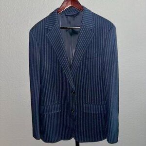 Bonobos 42R Slim Fit Blue Pinstripe Italian Fortex Blazer, NWOT Condition
